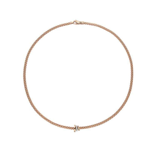 lavianojewelers - 18K Rose Gold Diamond Necklace | LaViano 