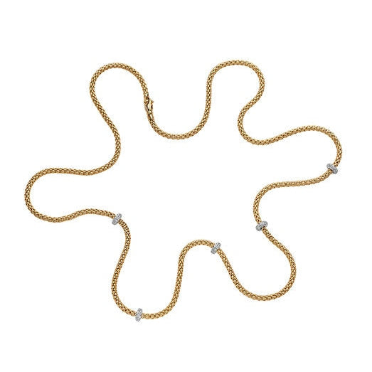 lavianojewelers - 18K Two Tone Diamond Necklace | LaViano 