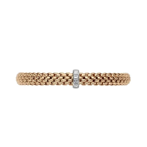 Fope Bracelets - 18K Two Tone Gold Bracelet with Diamonds 