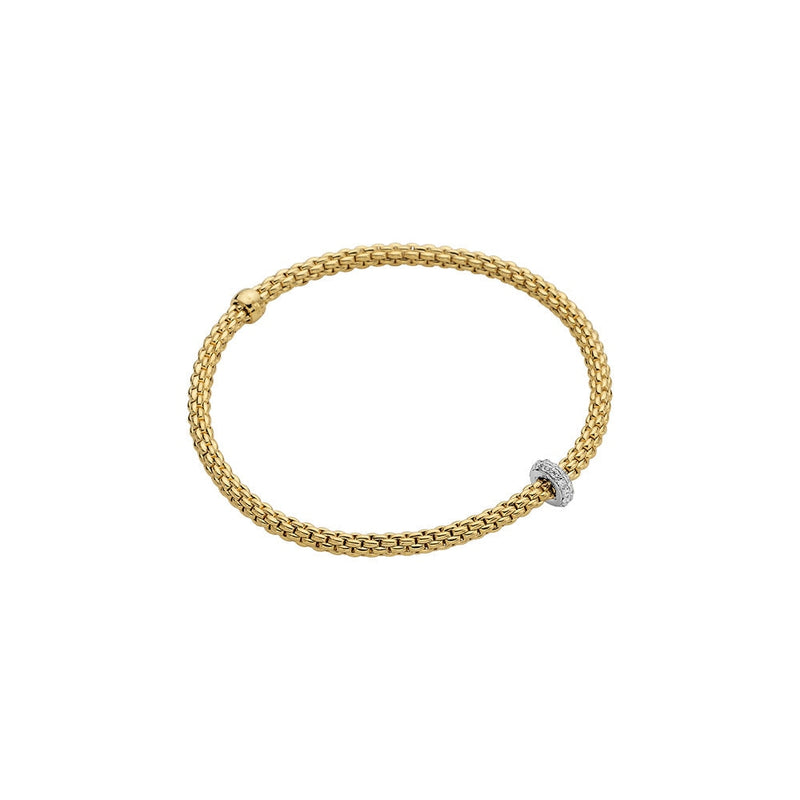 Fope Bracelets - 18K Two Tone Gold Diamond Bracelet |