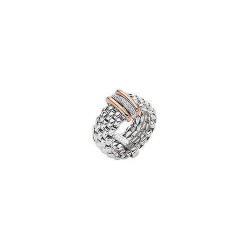 lavianojewelers - 18K White and Rose Gold Diamond Ring | 