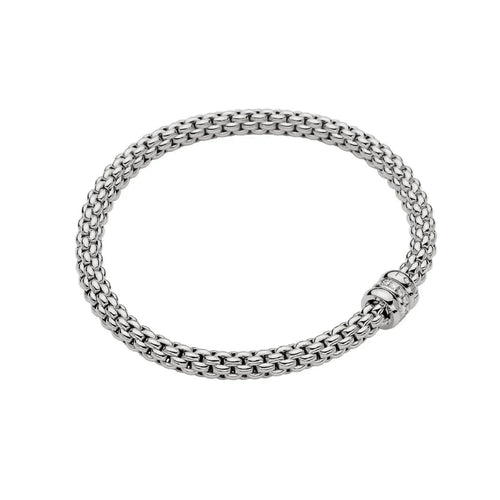 Fope Bracelets - 18K White Gold Bracelet with Diamonds #621B