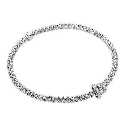 lavianojewelers - 18K White Gold Fope Diamond Bracelet | 