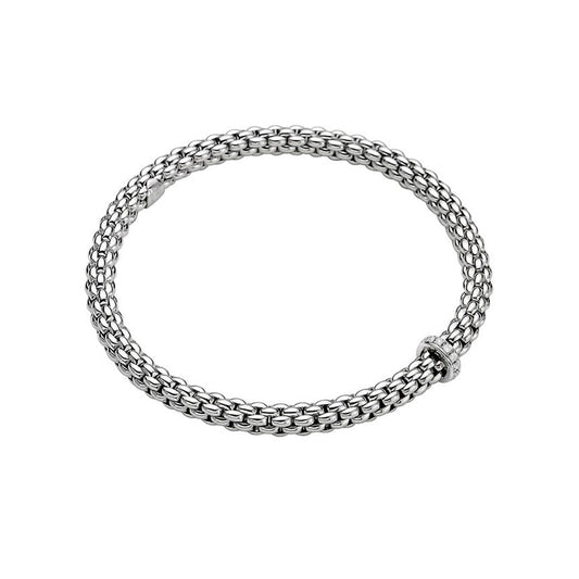 FOPE 18K White Gold Diamond Eka Bracelet