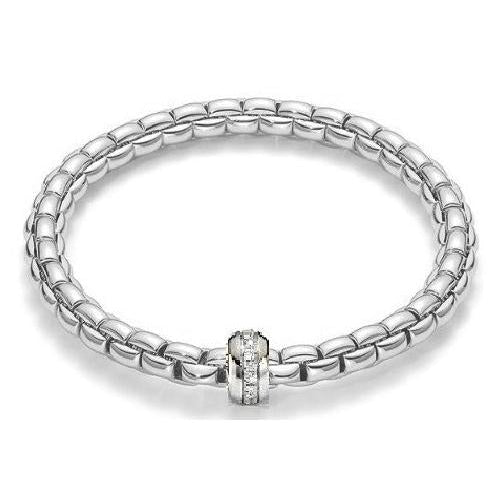 lavianojewelers - 18K White Gold Diamond Flex Bracelet | 