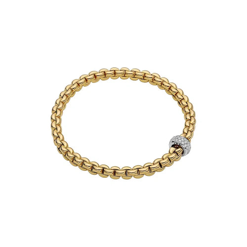 Fope Bracelets - 18K Yellow Gold Bracelet #721B PAVEM | 
