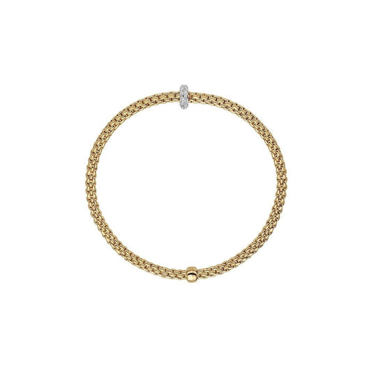 Fope Bracelets - 18K Yellow Gold Bracelet with Diamonds 