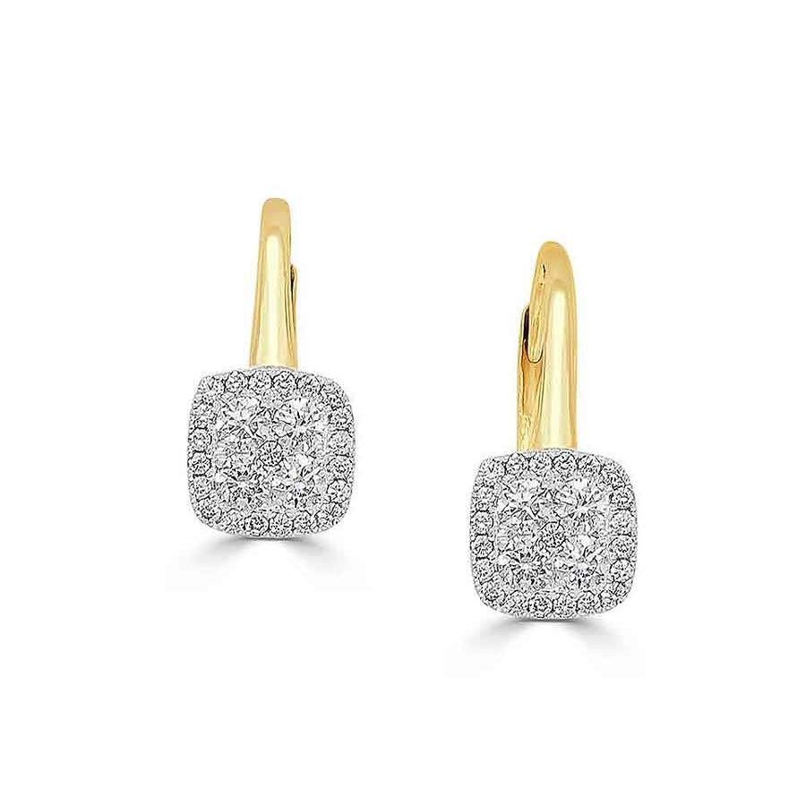 Frederic Sage - 14K Two Tone Diamond Earrings | LaViano 