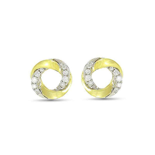 Frederic Sage - 14K Two Tone Diamond Earrings | LaViano 