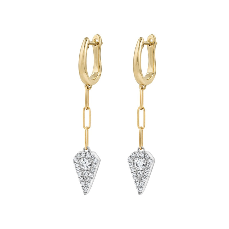 LaViano Jewelers Earrings - 14K Two Tone Diamond Earrings |