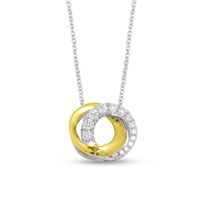 Frederic Sage - 14K Two Tone Diamond Necklace | LaViano 