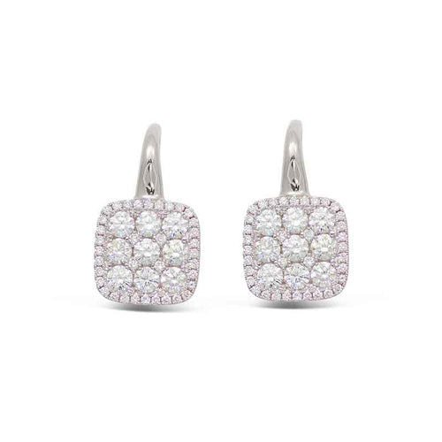 Frederic Sage - 14K White Gold Diamond Earrings | LaViano 