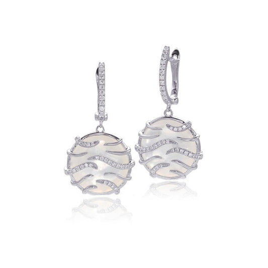 Frederic Sage - 14K White Gold Mother of Pearl and Diamond 