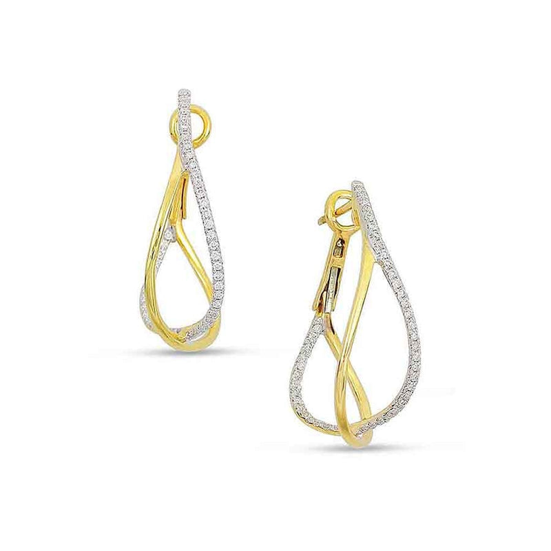 Frederic Sage - 14K Yellow Gold Diamond Earrings | LaViano 