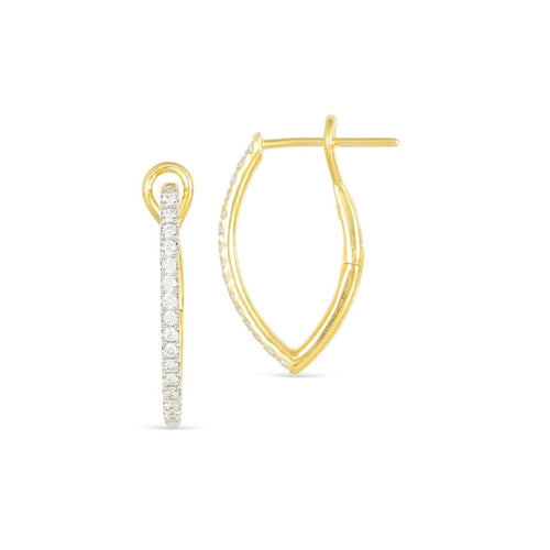 Frederic Sage - 14K Yellow Gold Diamond Hoop Earrings | 