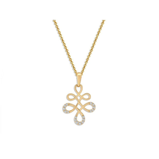 Frederic Sage - 18K Yellow Gold Eloise Diamond Pendant 
