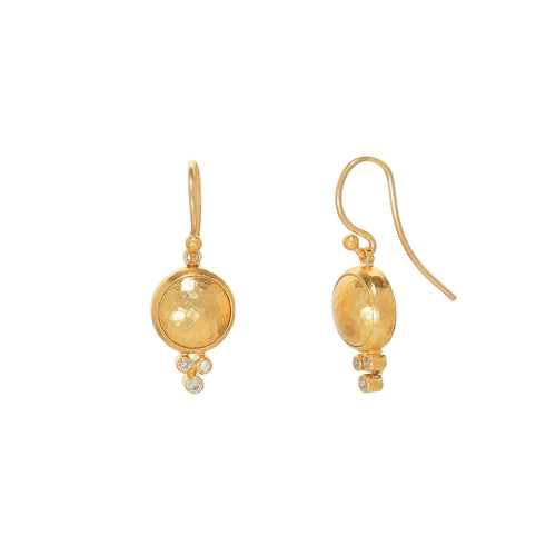 Gurhan Earrings - 24K Yellow Gold Diamond Earrings | LaViano