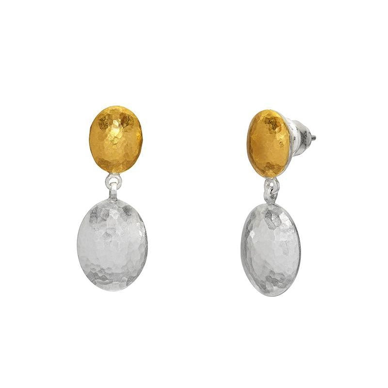 Gurhan Earrings - Sterling Silver and 24K Yellow Gold 