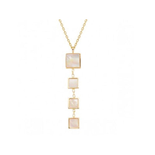 Honora - 14K Yellow Gold Mother of Pearl Square Station 