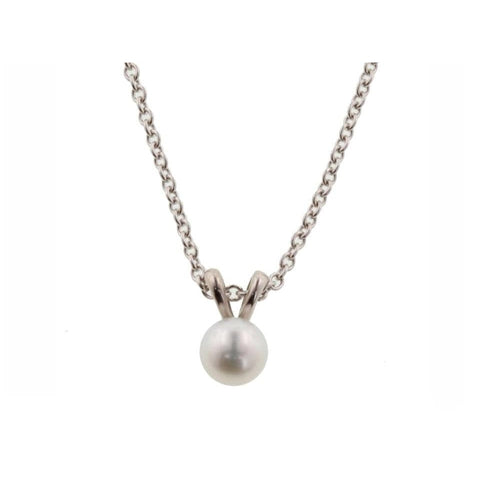 Honora - Sterling Silver Single Pearl Girl’s Necklace | 