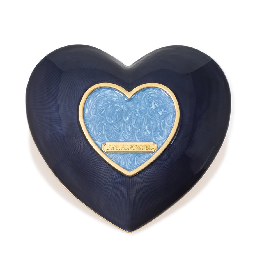 Jay Strongwater Aria Floral Heart Trinket Tray - Thumbnail 2