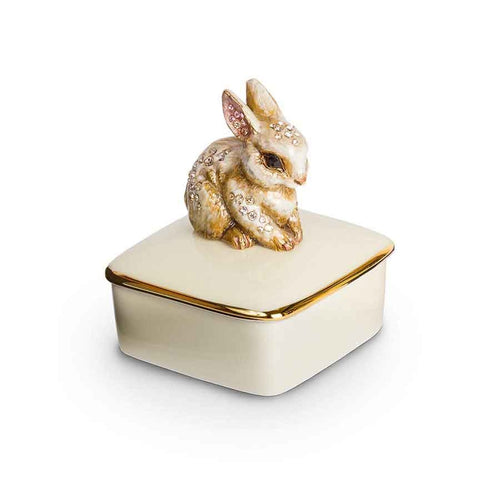 Jay Strongwater - Lia Bunny Porcelain Box | LaViano Jewelers