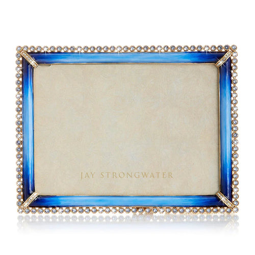 Jay Strongwater Frames - Lucas Stone Edge 5x7 Frame - Lapis