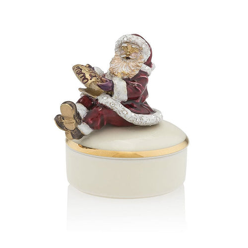 Jay Strongwater - Santa on Porcelain Box | LaViano Jewelers 