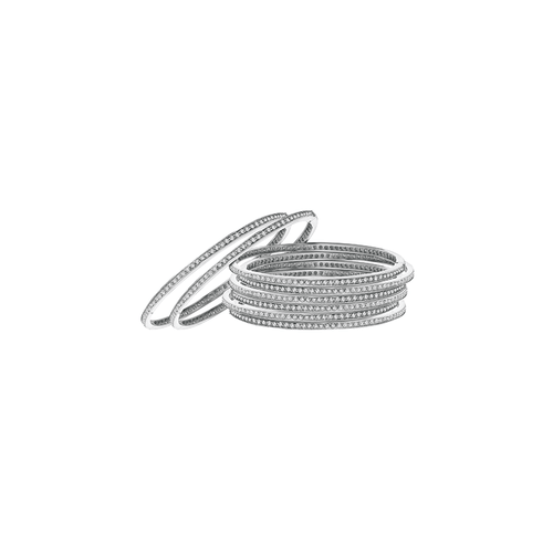 KC Designs Bracelets - 14K White Gold Diamond Bangle #B6868 