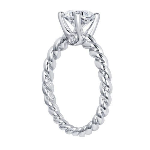LaViano Jewelers Rings -.03cts Platinum and Diamond Semi 