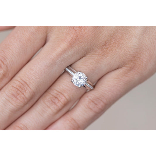 Platinum Diamond Semi Mounting Ring