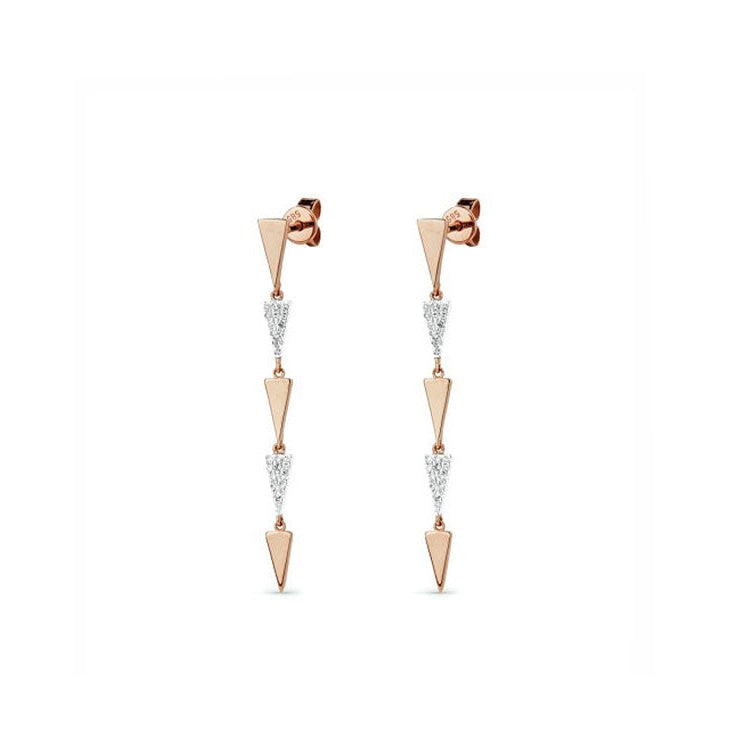 14K Rose Gold Diamond Earrings