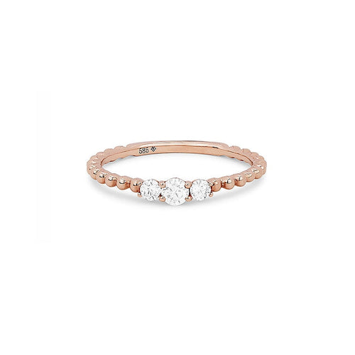 Image of LaViano Jewelers 14K Rose Gold Diamond Ring with diamonds weighing 0.23 carat.