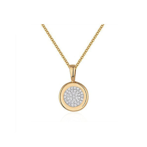 14K Rose Gold Pave Pendant