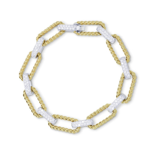 LaViano Jewelers Bracelets - 14K Two Tone Gold Diamond