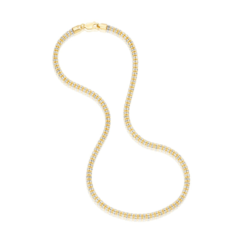 LaViano Jewelers Necklaces - 14K Two Tone Ice Chain Necklace
