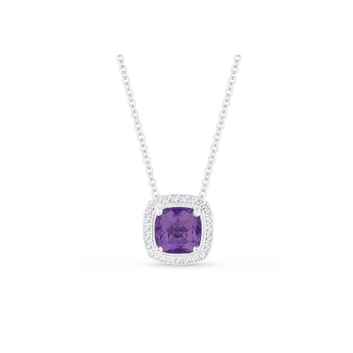 lavianojewelers - 14K White Gold Amethyst and Diamond 