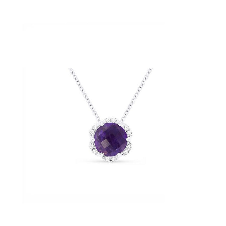 lavianojewelers - 14K White Gold Amethyst Necklace | LaViano