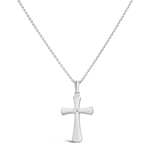 LaViano Jewelers - 14K White Gold and Diamond Cross | 