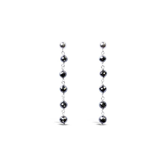 lavianojewelers - 14K White Gold Black Diamond Beaded 