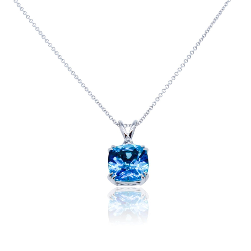 LaViano Jewelers Necklaces - 14K White Gold Blue Topaz and 