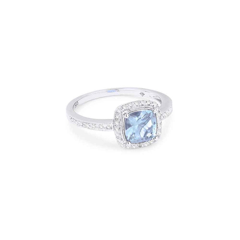 lavianojewelers - 14K White Gold Blue Topaz Ring | LaViano 