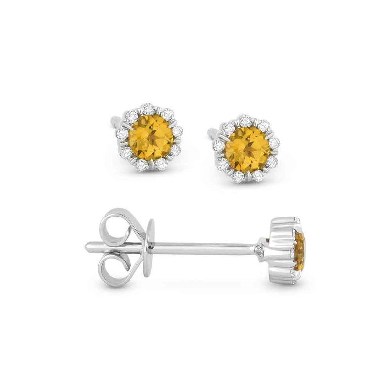 lavianojewelers - 14K White Gold Citrine Earrings | LaViano 