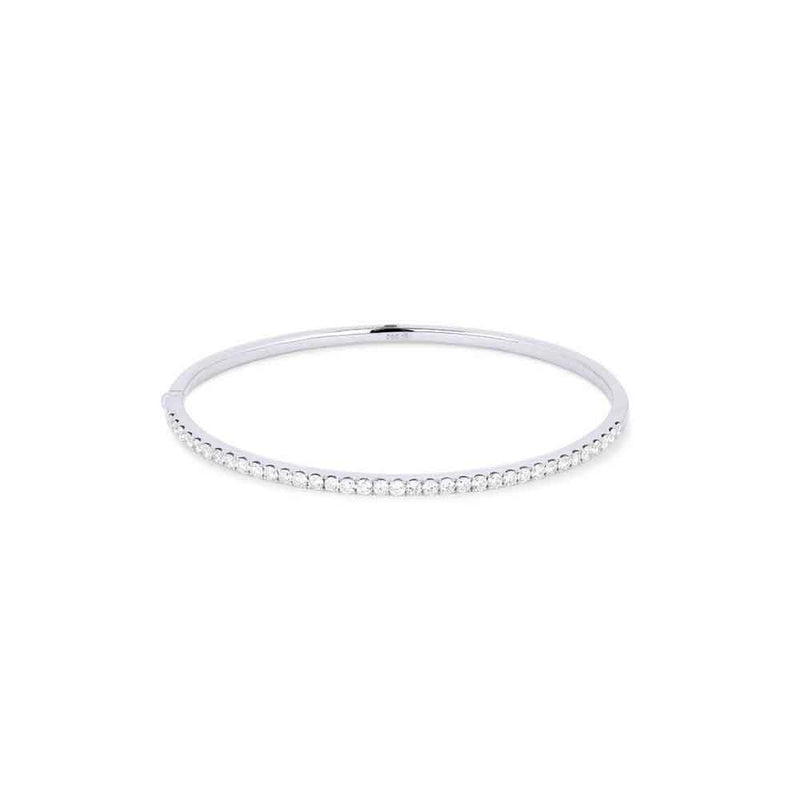 lavianojewelers - 14K White Gold Diamond Bangle Bracelet | 