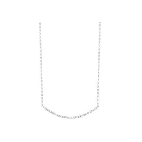 lavianojewelers - 14K White Gold Diamond Bar Necklace | 