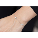 LaViano Jewelers 14K White Gold Diamond Bracelet 5 Diamonds =.79cts