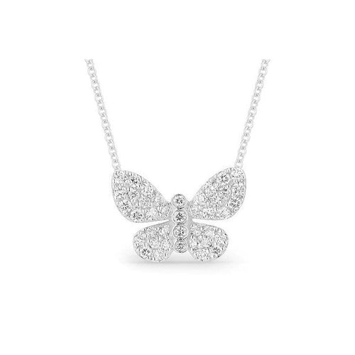 lavianojewelers - 14K White Gold Diamond Butterfly | LaViano