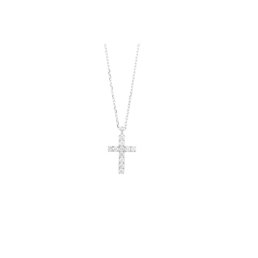 LaViano Jewelers Necklaces - 14K White Gold Diamond Cross | 