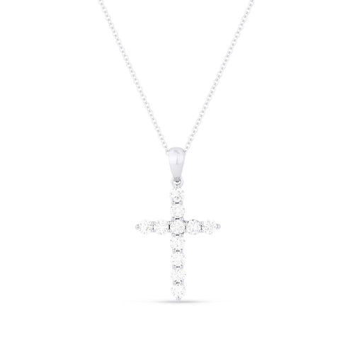 LaViano Jewelers Necklaces - 14K White Gold Diamond Cross |