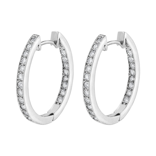 LaViano Jewelers Earrings - 14K White Gold Diamond Earrings